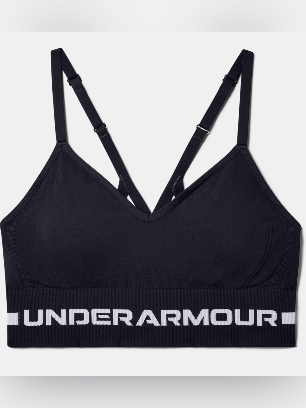 Under Armour Seamless low impact black sports bra - L